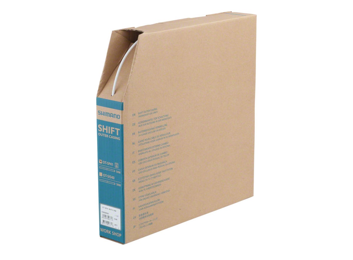Shimano SP41 Cable Outer - 50m Box - White White 50m