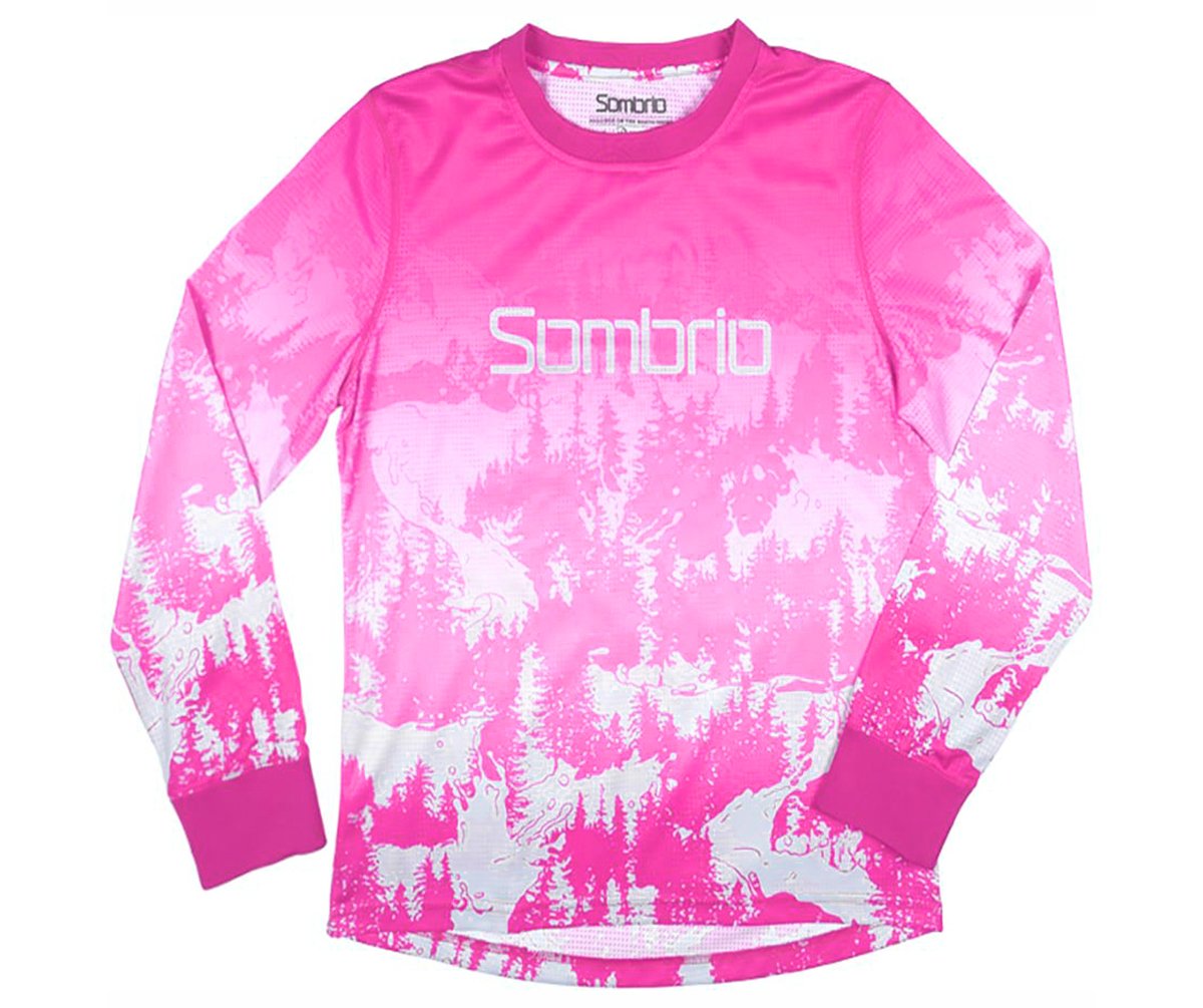 Sombrio Cascadia Long Sleeve MTB Jersey - Womens - Pink Pink Small