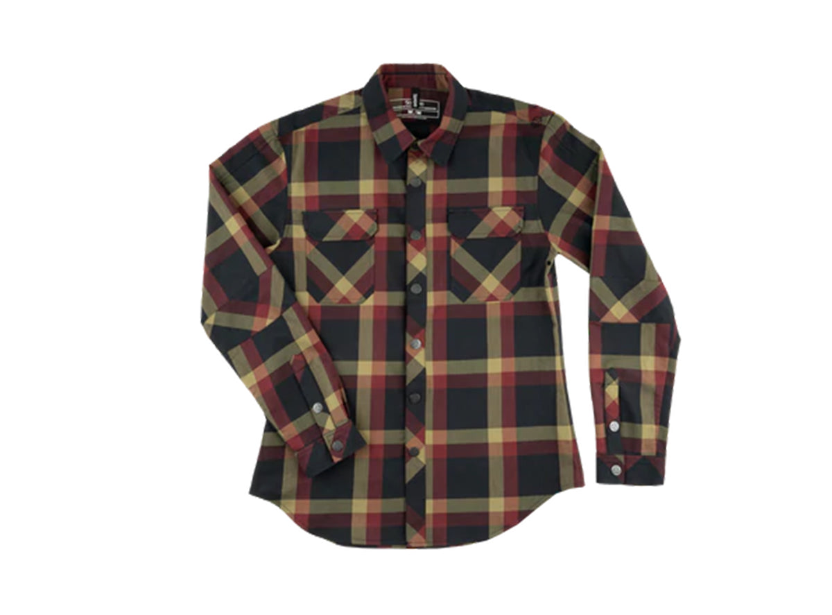 Sombrio Vagabond Casual Riding Shirt - Plaid-After Ride Wine Plaid - After Ride Wine X-Small