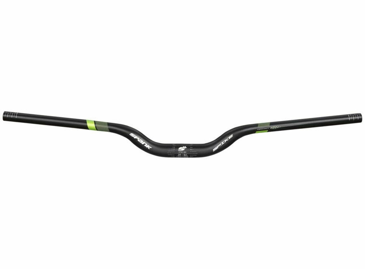 Spank Spike 800 Race Team Vibrocore Handlebar - Black-Green Black - Green 31.8mm - 800mm 15mm