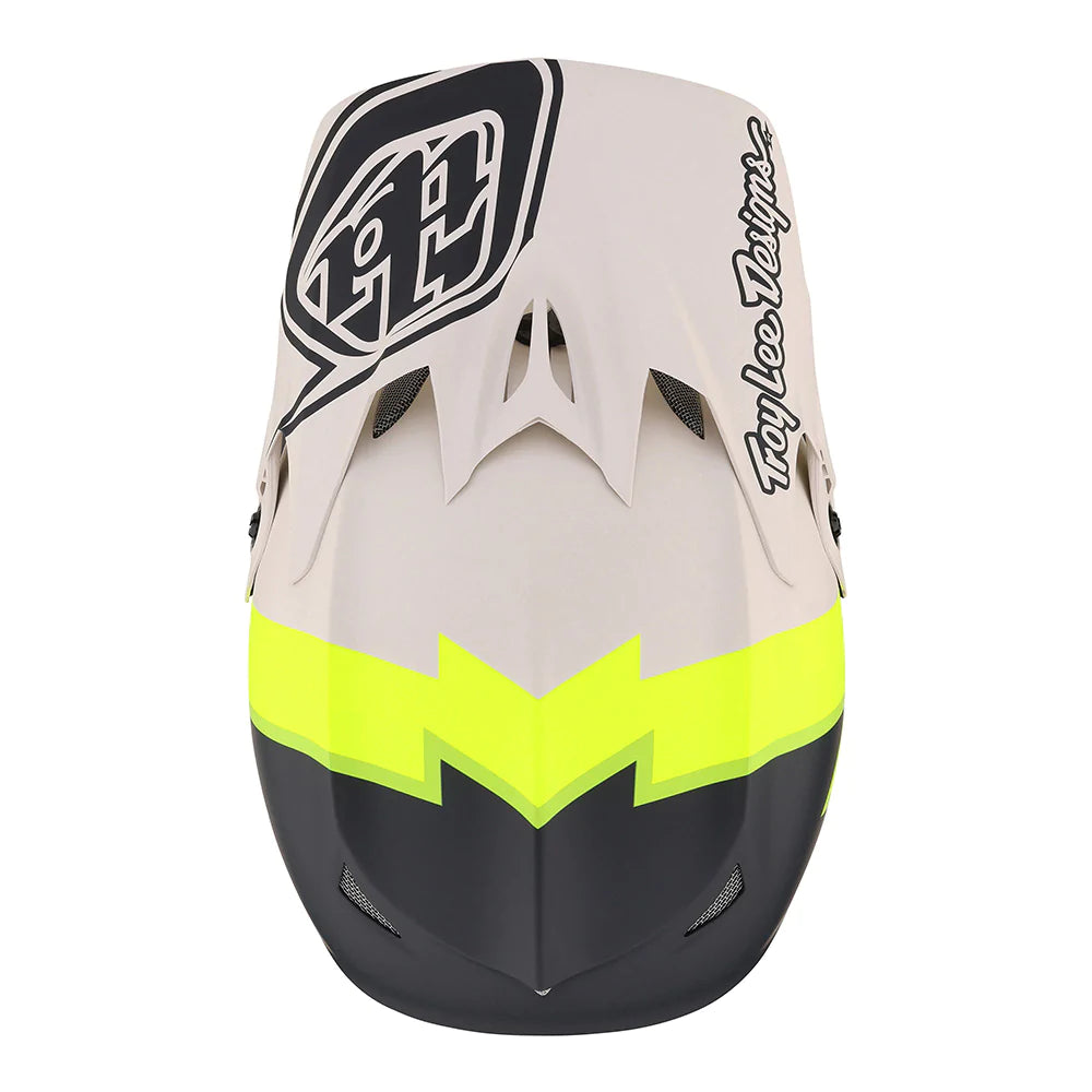 Troy Lee Designs D3 Fiberlite Full Face Helmet No MIPS - Volt - Flo Yellow - 2023