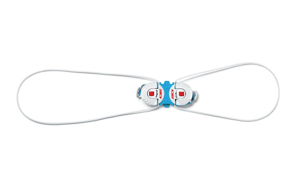 Sidi Shot 2/Tiger 2 Double Tecno 3 Push System - Half Pair - Light Blue-White Light Blue - White Each