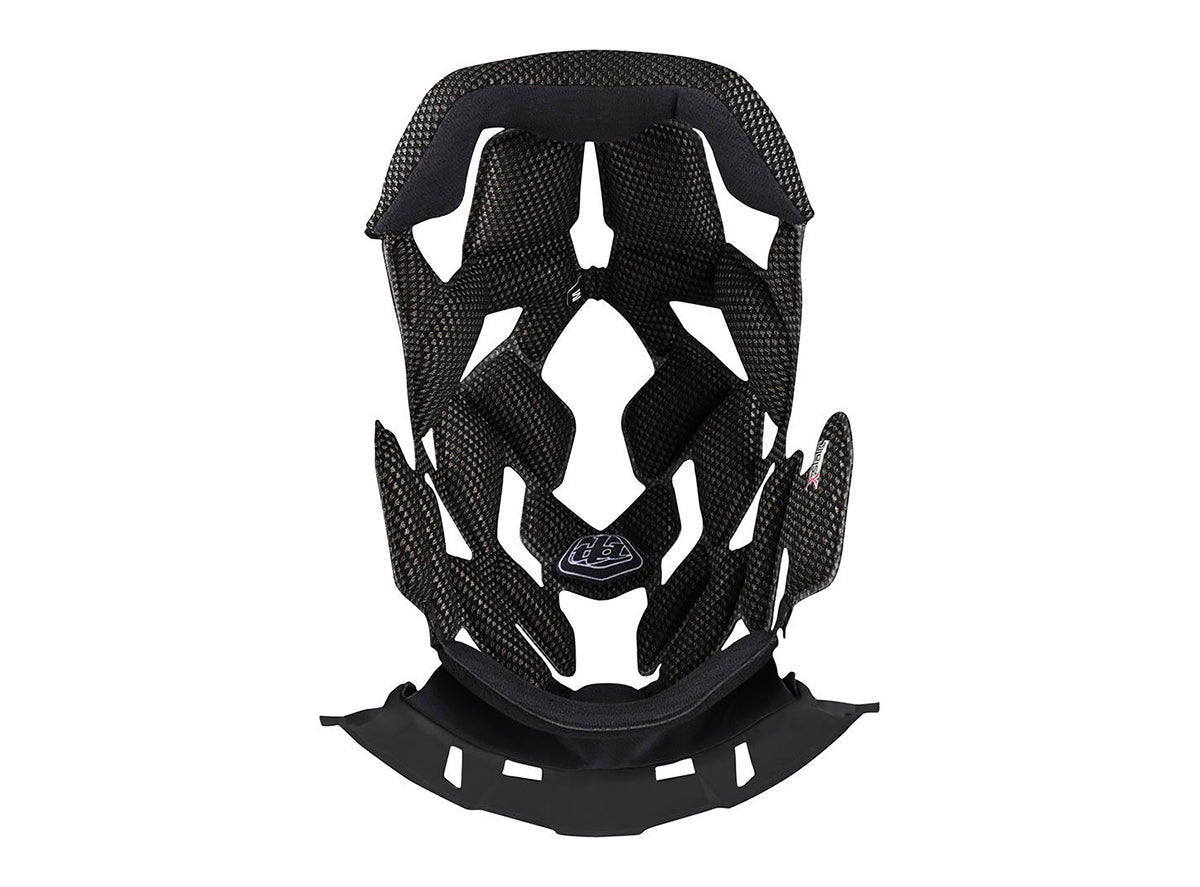 Troy Lee Designs D4 Head Liner Replacement - Black Black X-Small