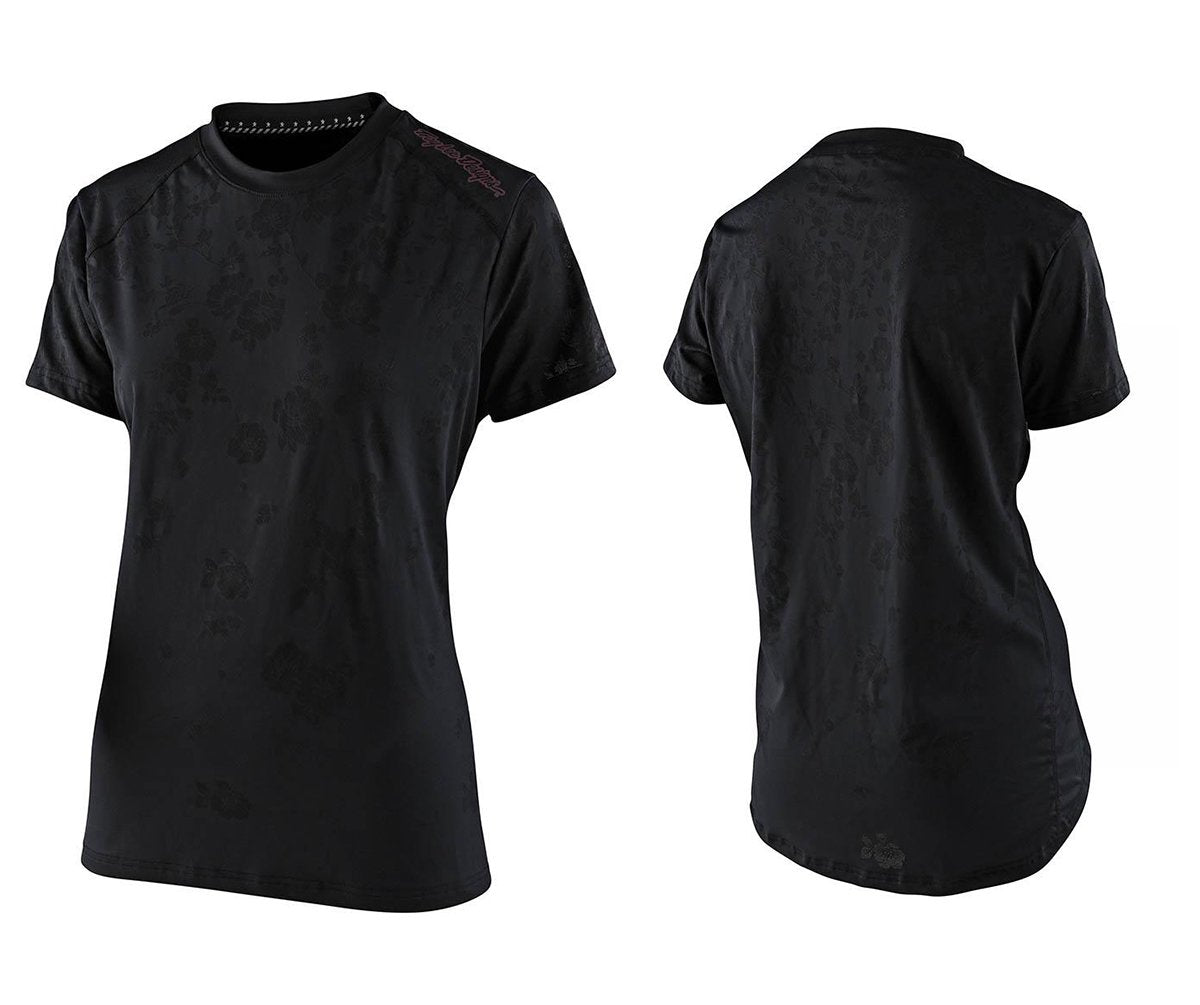 Troy Lee Designs Lilium Short Sleeve MTB Jersey - Womens - Floral Black Black X-Small