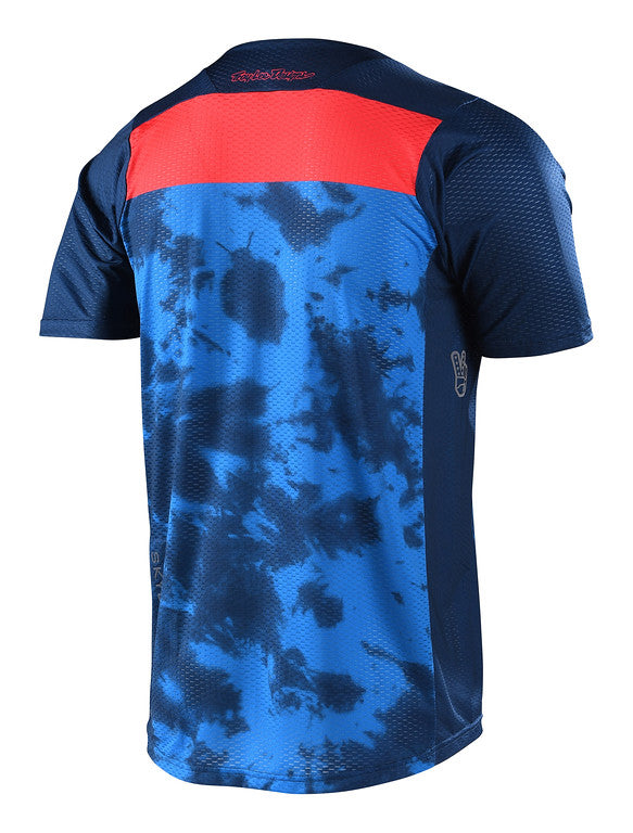 Troy Lee Designs Skyline Air Short Sleeve MTB Jersey - Breaks - Dark Slate Blue - 2022