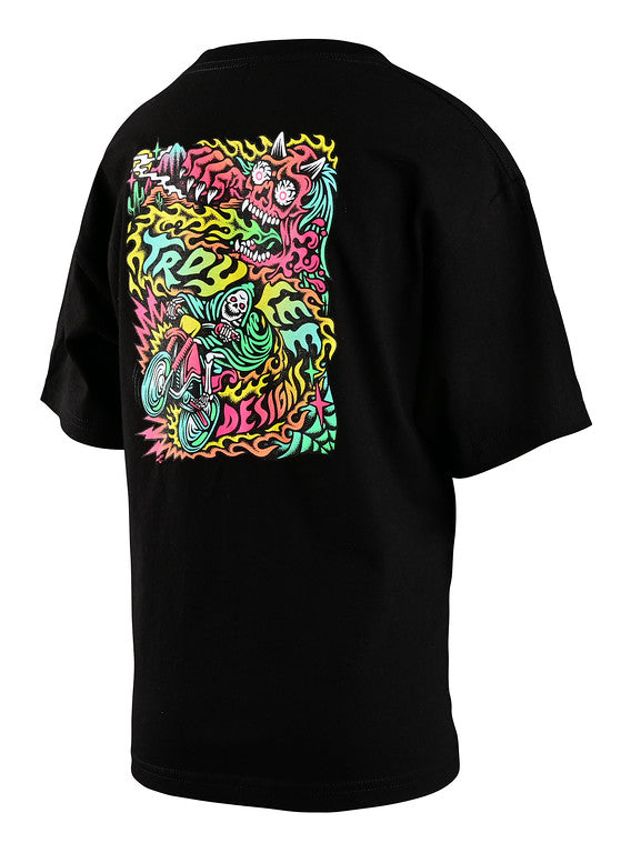 Troy Lee Designs Tallboy Demon Short Sleeve Tee - Youth - Black