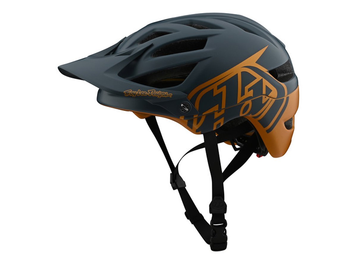 Troy Lee Designs A1 MIPS MTB Helmet - Classic - Youth - Gray-Gold - 2020 Gray - Gold One Size