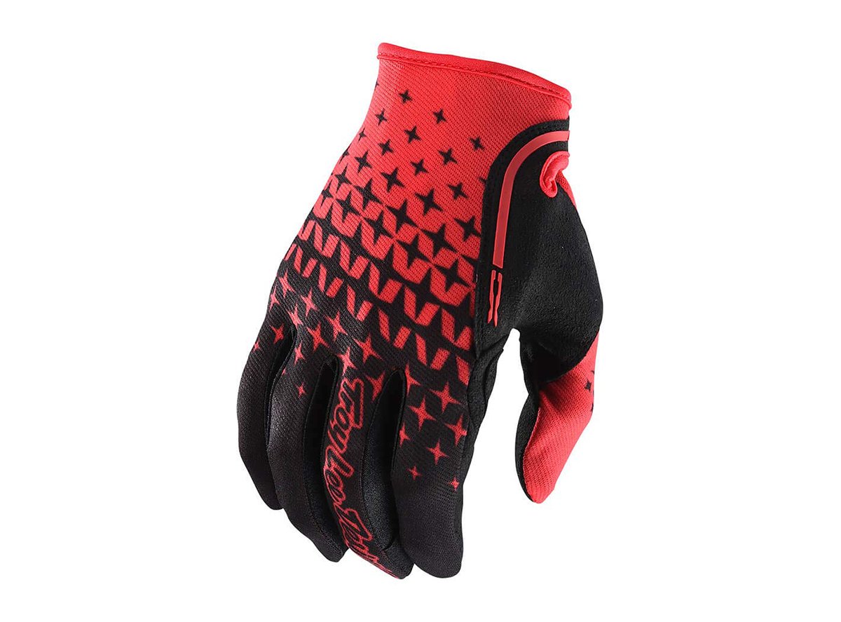 Troy Lee Designs XC MX Glove - Megaburst - Red-Black Red - Black Small