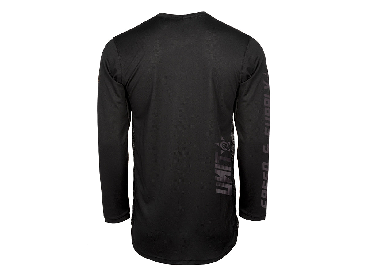 Unit Fusion Long Sleeve MX Jersey - Slim Fit - Black - 2021