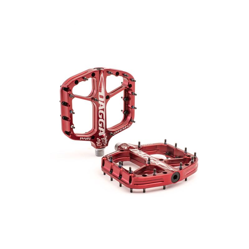Chromag Dagga Pedals - Red Red 9/16"