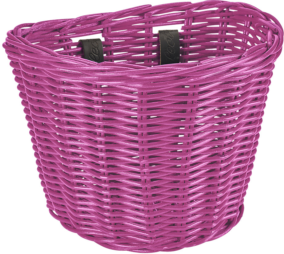 Electra Rattan Small Front Basket - Hot Pink Hot Pink