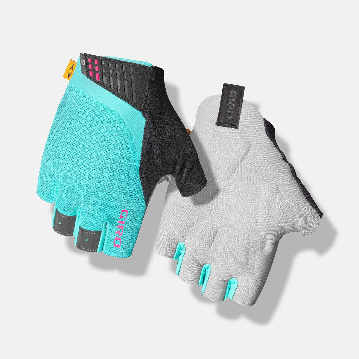 Giro Supernatural Road Cycling Glove - Womens - Screaming Teal-Neon Pink - 2022 Screaming Teal - Neon Pink Small