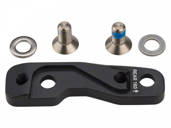 SRAM Flat Mount Disc Brake Adaptor - Rear Black 160mm
