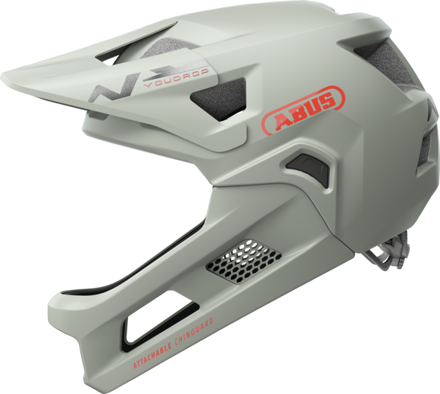 Abus Youdrop Full Face Kids Helmet - Chalk Gray