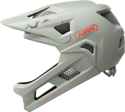 Abus Youdrop Full Face Kids Helmet - Chalk Gray