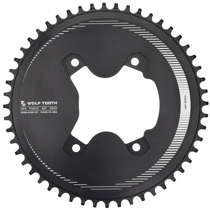 Wolf Tooth Components GRX Asymmetric 4 Bolt Aero Road Chainring - Black