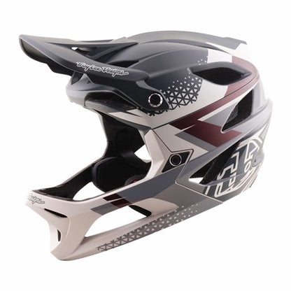 Troy Lee Designs Stage 2 MIPS Full Face Helmet - Amper - Gray-Pumice