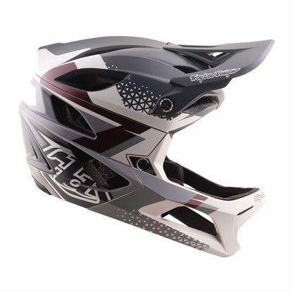 Troy Lee Designs Stage 2 MIPS Full Face Helmet - Amper - Gray-Pumice