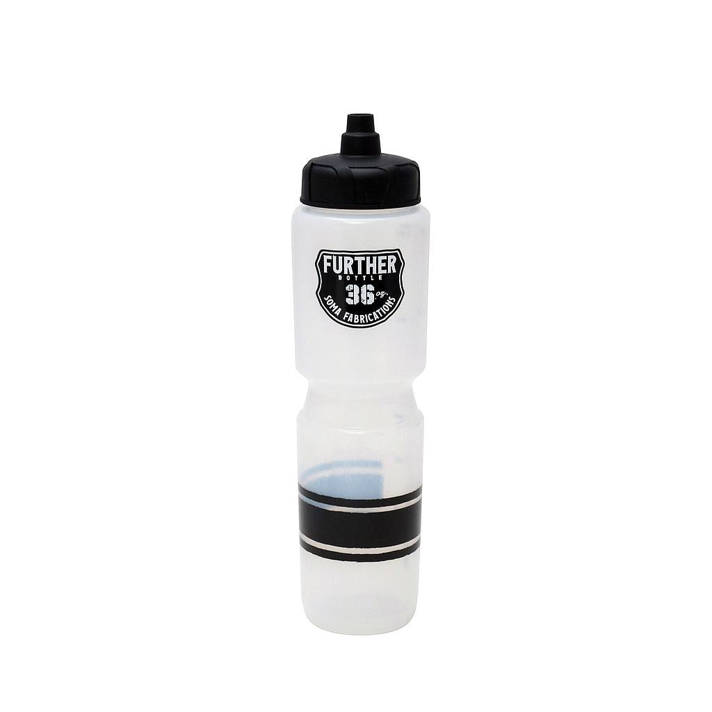 Soma Further Auto Valve Water Bottle - 36oz - Frosted Clear-Black