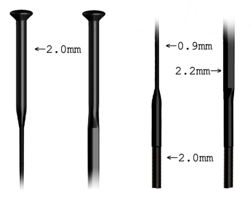 Sapim CX-Ray Bladed Straight Pull Spoke - Black