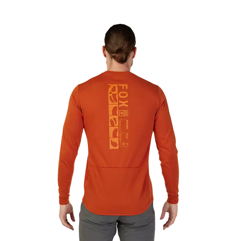 Fox Racing Ranger Dri Release Long Sleeve MTB Jersey - Burnt Orange