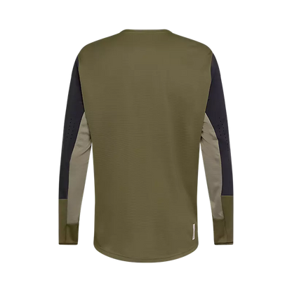 Fox Racing Defend Long Sleeve MTB Jersey - Olive Green