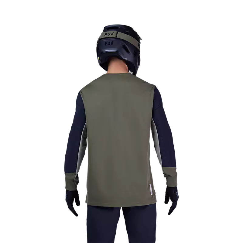 Fox Racing Defend Long Sleeve MTB Jersey - Olive Green