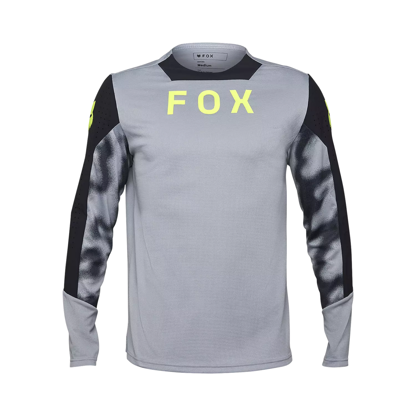 Fox Racing Defend Long Sleeve MTB Jersey - Taunt - Steel Gray