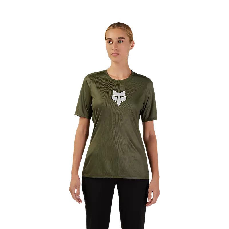 Fox Racing Ranger Short Sleeve MTB Jersey - Foxhead - Womens - Olive Green