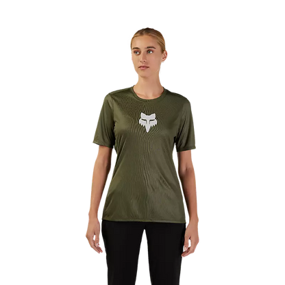 Fox Racing Ranger Short Sleeve MTB Jersey - Foxhead - Womens - Olive Green