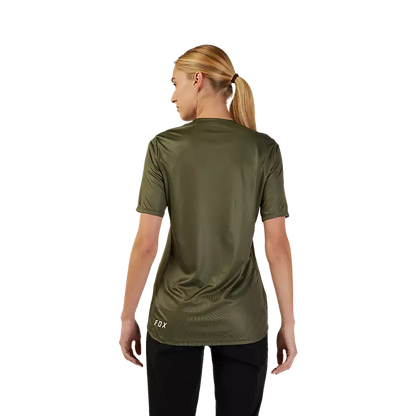 Fox Racing Ranger Short Sleeve MTB Jersey - Foxhead - Womens - Olive Green