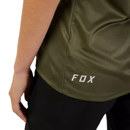 Fox Racing Ranger Short Sleeve MTB Jersey - Foxhead - Womens - Olive Green