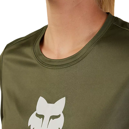 Fox Racing Ranger Short Sleeve MTB Jersey - Foxhead - Womens - Olive Green