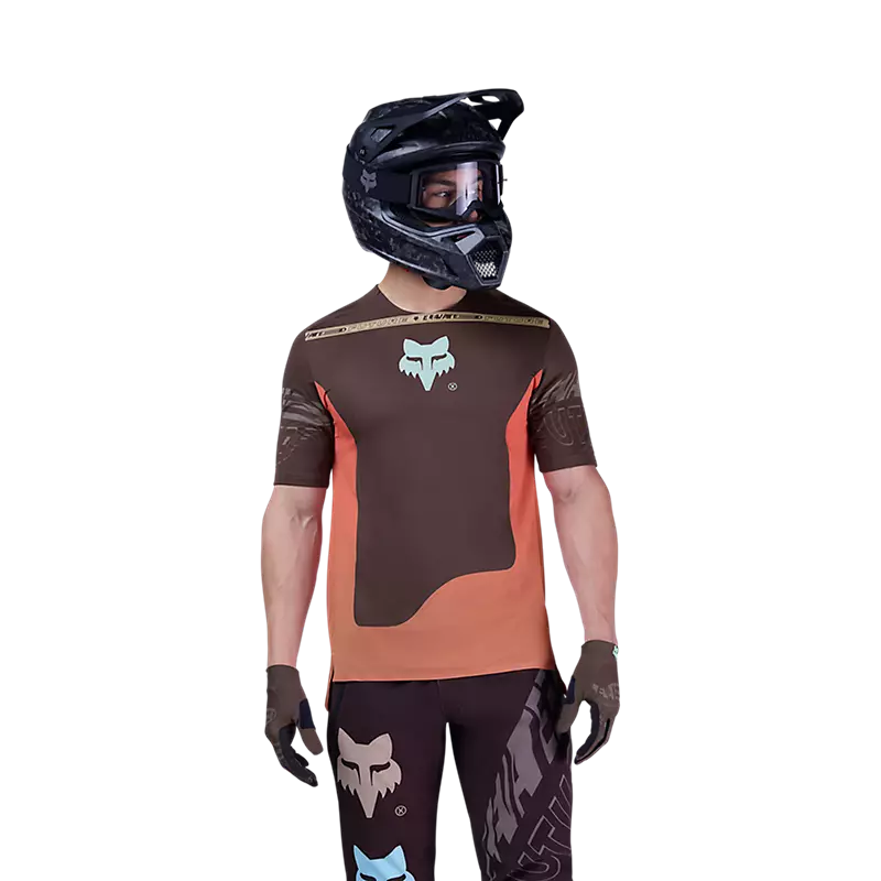 Fox Racing Flexair Short Sleeve MTB Jersey - Elevated - Cocoa