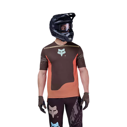 Fox Racing Flexair Short Sleeve MTB Jersey - Elevated - Cocoa