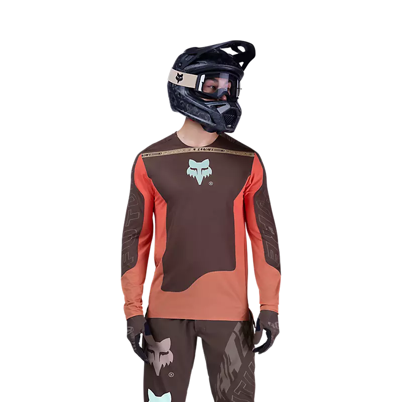 Fox Racing Flexair Long Sleeve MTB Jersey - Elevated - Cocoa