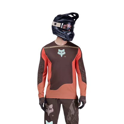 Fox Racing Flexair Long Sleeve MTB Jersey - Elevated - Cocoa