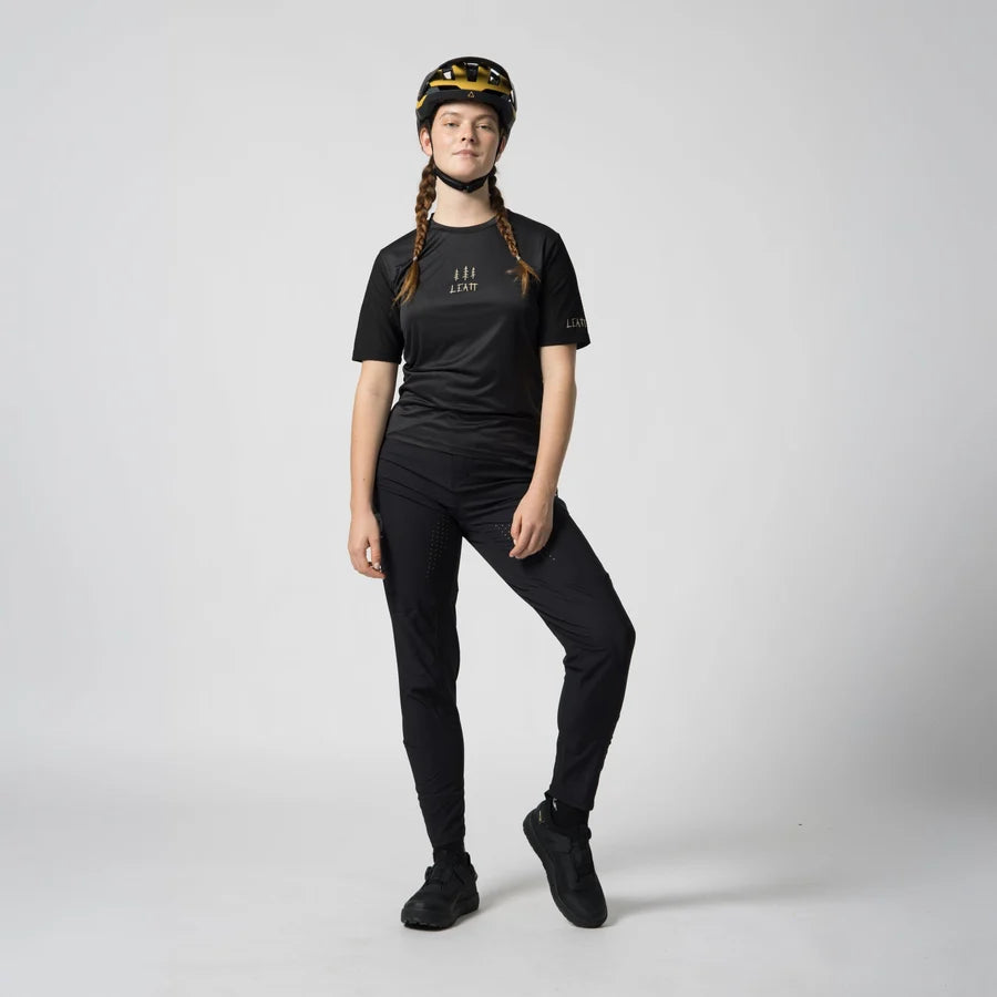 Leatt Trail 3.0 Short Sleeve MTB Jersey - Womens - Full Black