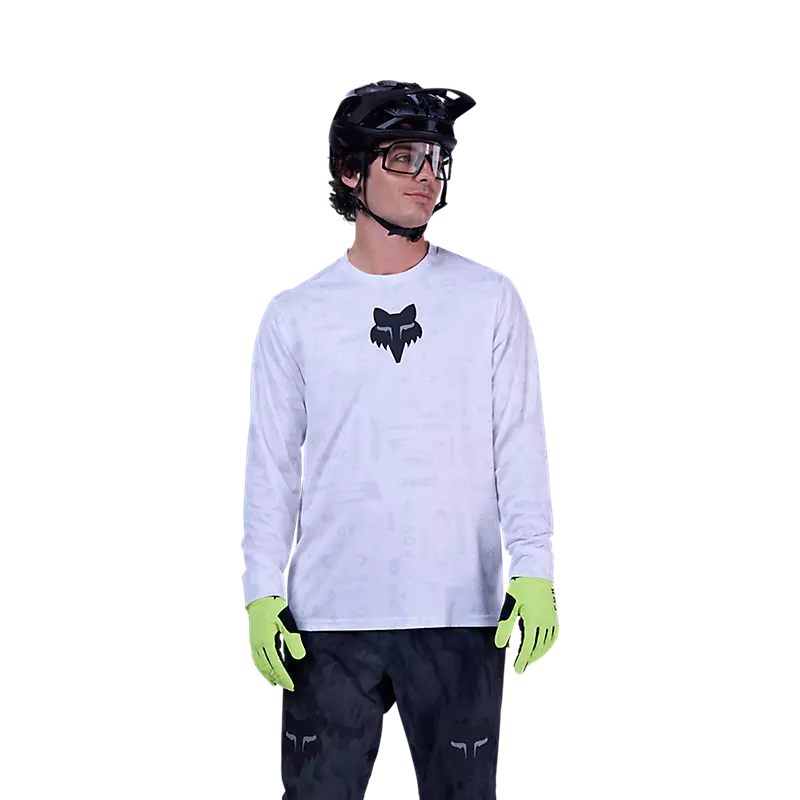 Fox Racing Ranger Long Sleeve MTB Jersey - Lunar - White