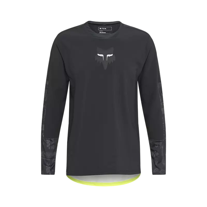 Fox Racing Defend Thermal Long Sleeve MTB Jersey - Lunar - Black