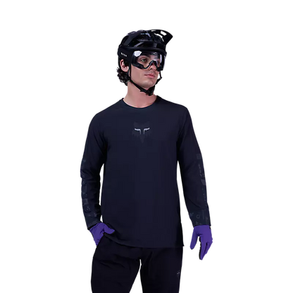 Fox Racing Defend Thermal Long Sleeve MTB Jersey - Lunar - Black