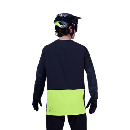 Fox Racing Defend Thermal Long Sleeve MTB Jersey - Lunar - Black