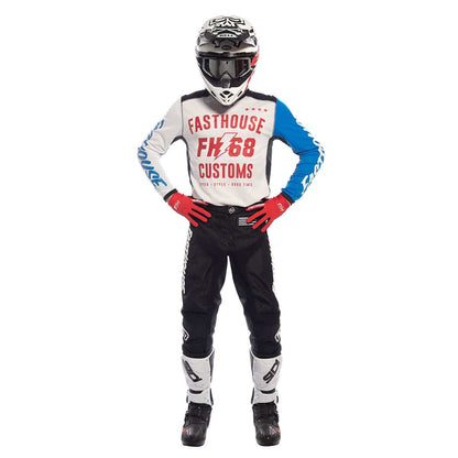 Fasthouse Worx 68 Jersey - White-Blue