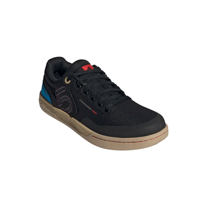 Five Ten Freerider Pro Canvas Flat Pedal Shoe - Core Black-Carbon-Pulse Lime