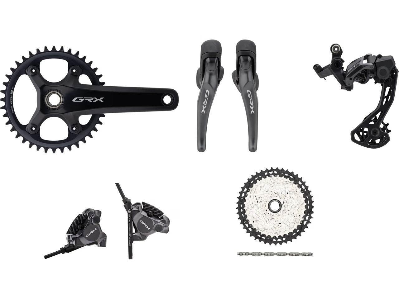 Shimano GRX RX820 12 Spd Groupset with Dropper Post Lever - 10-51t