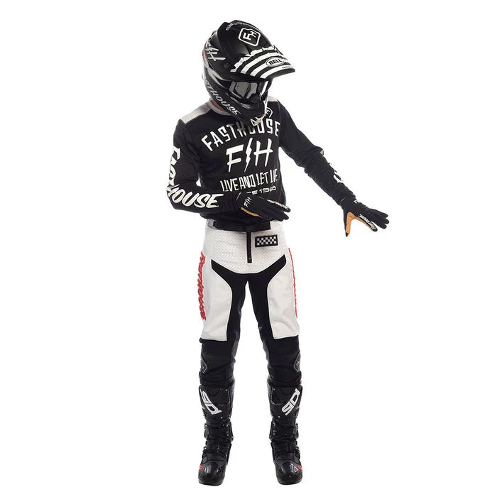 Fasthouse Grindhouse Pant - Youth - White-Red
