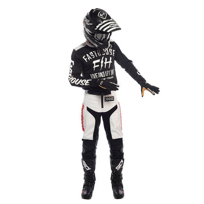 Fasthouse Grindhouse Pant - Youth - White-Red