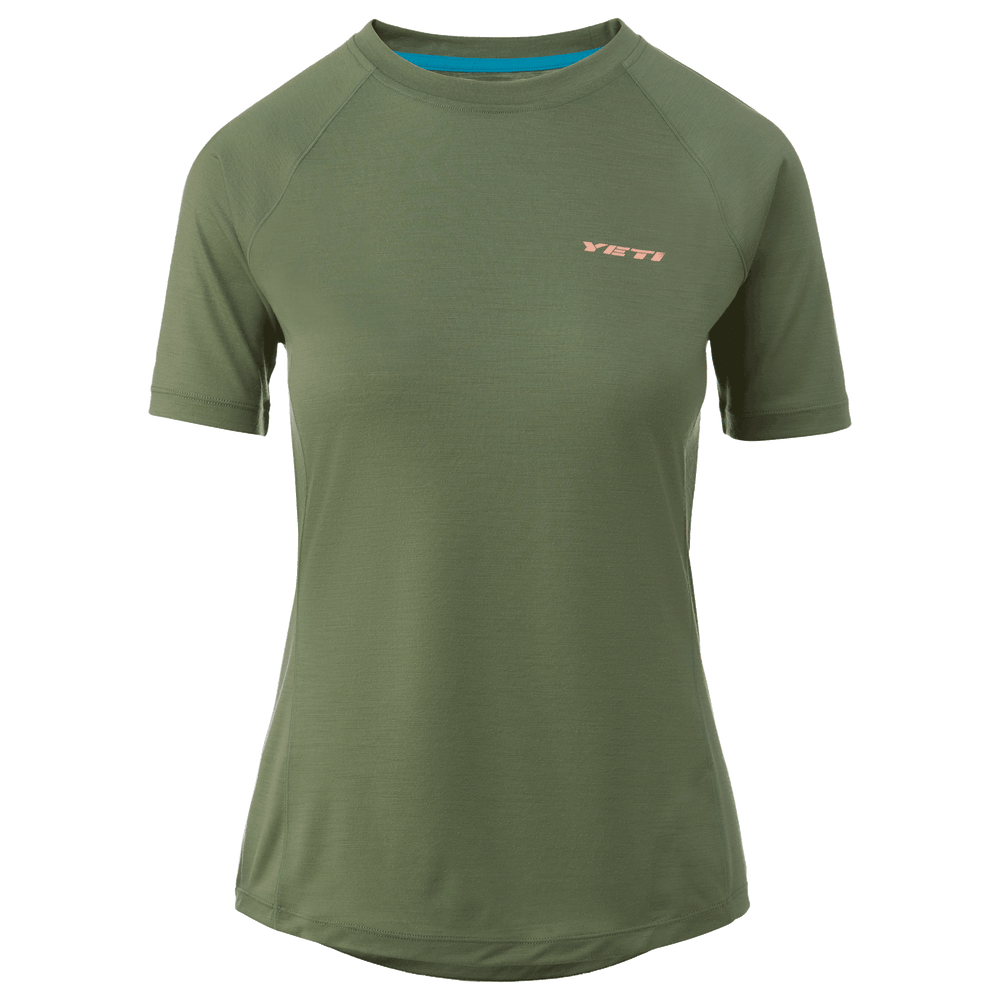 Yeti Monument Merino Short Sleeve MTB Jersey - Womens - Olivine