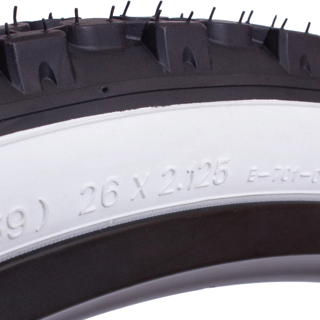 Eastern E701 26" Beach Cruiser Tire - White Sidewall