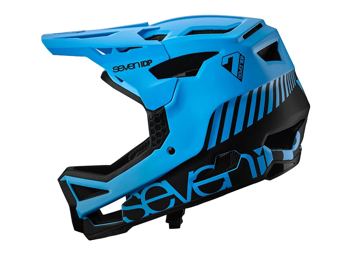 7 iDP Project 23 Fiberglass Full Face Helmet - Blue-Black - Blem